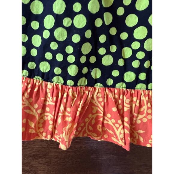 Frumpy Rumps‎ Toddler Baby 18 Months Black Green Polka Dot Dress - Picture 5 of 6